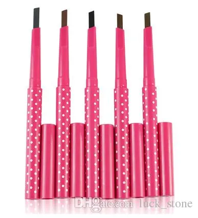 no logo Matita per sopracciglia quadrata a forma di machete top 6 colori per scelta, tubo rosa a due teste design Rotazione automatica benvenuto Ordine OEM