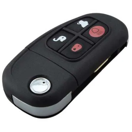 4Buttons Remote Flip Folding Key Case Shell för Jaguar X Typ S Typ XJ Typ Car Key Cover Uncut Blade