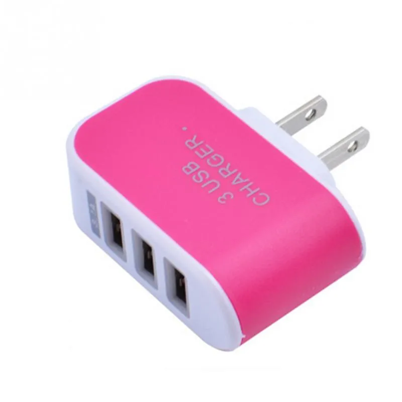 Voor iPhone 6 7 Plus 3 poort Fast Charging USB-oplader 3.1A Triple USB-poort Wall Home Travel AC Charger Adapter Amerikaanse EU-stekker voor Android en iOS