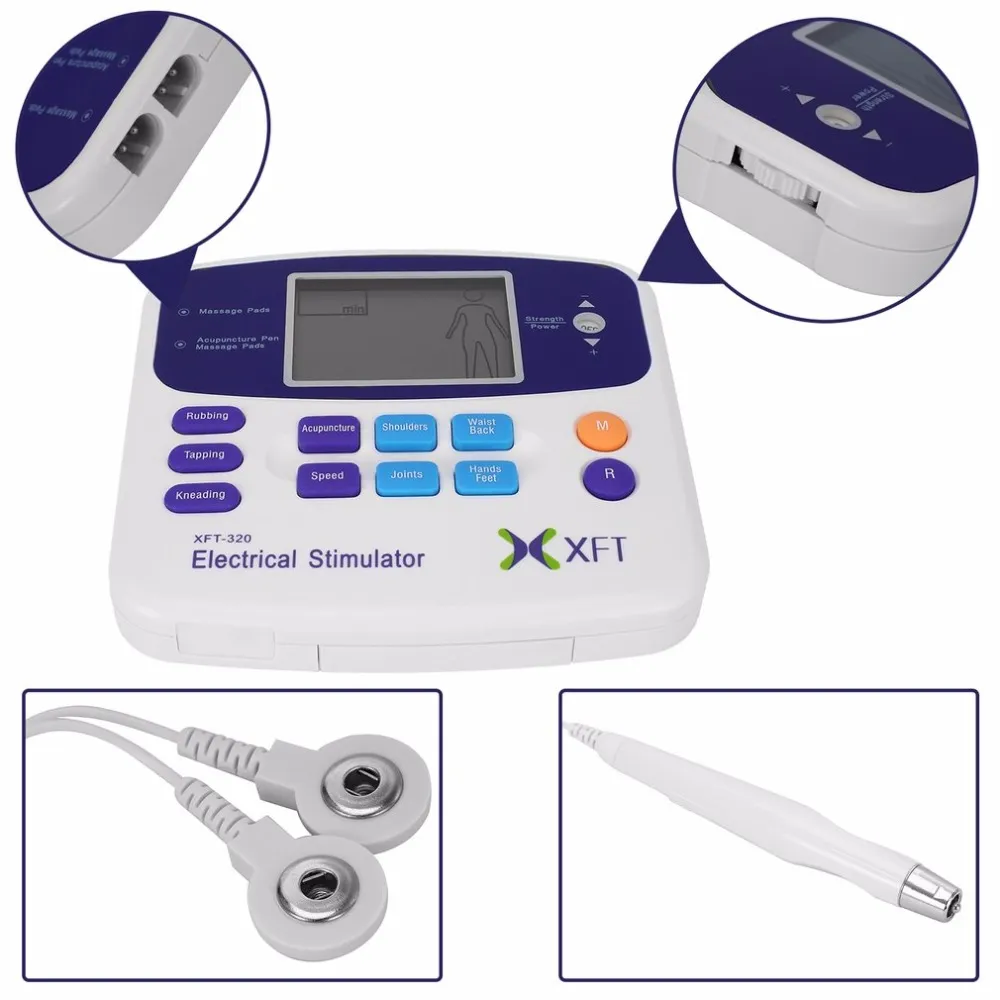 Stimulateur électrique professionnel XFT-320, masseur double Tens, Machine de Massage numérique, Relaxation du corps