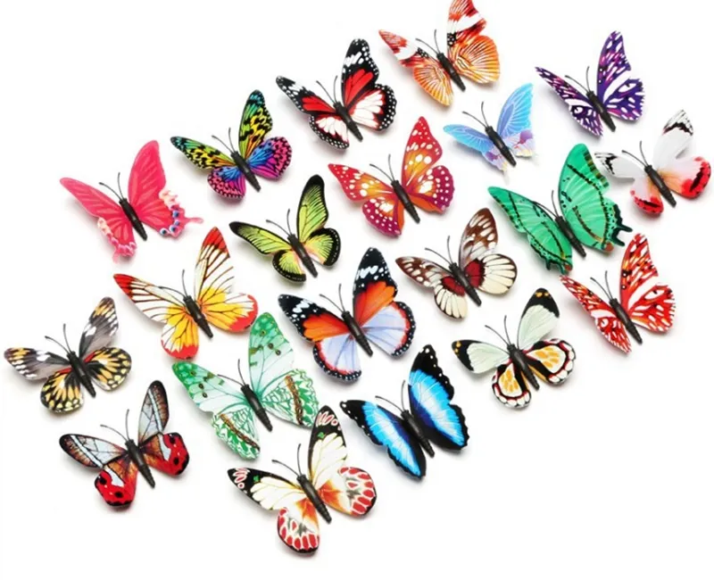 / Parti 8cm Magnet Noctilucence Wall Sicker Luminous 3D Butterfly Decal Art Wall Stickers Room Magnetic Home Decoration