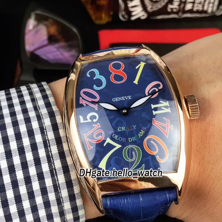 New CRAZY HOURS 8880 CH NR Black Dial Automatic Mens Watch PVD Black Case Leather Strap Cheap High Quality Gents Wristwatches