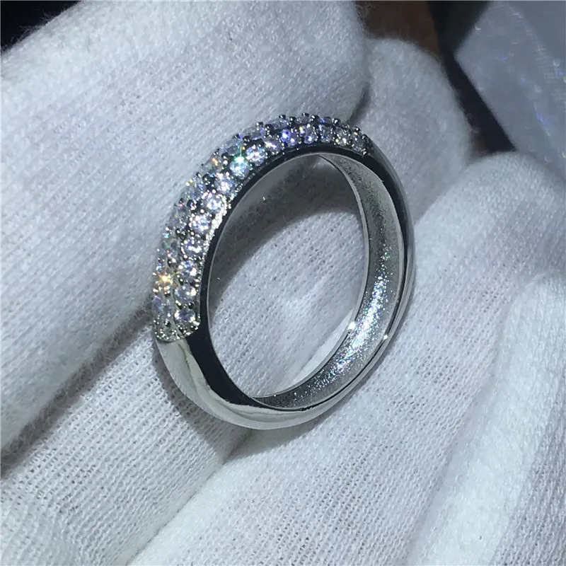 Bague de mariage en argent Sterling 925 pour femme, fait à la main, rempli de pierres précieuses, réglage pavé, Zircon Cz 5A, fiançailles, pour mariée