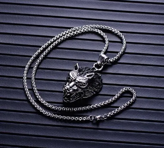 chaud en acier inoxydable bogey lutou collier commerce extérieur bijoux mode hommes rétro coulée animaux titane acier pendentif vente de mode populaire