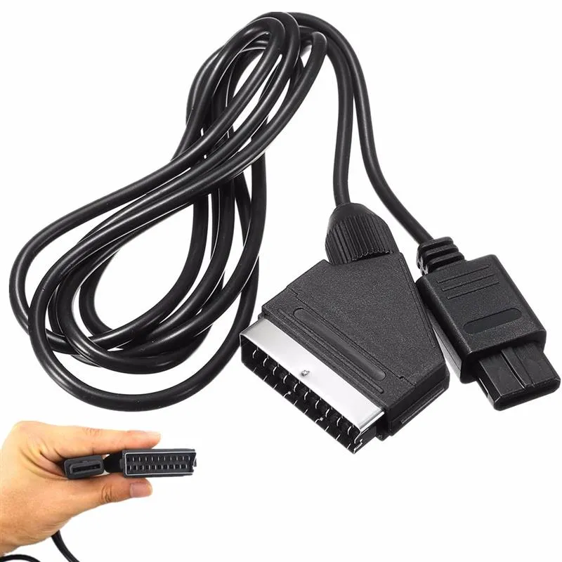 Cavo SCART AV SCART da 1,8 m per Super Famicom SNES N64 GameCube NGC Audio Video Cavi Cavo Cavo di alta qualità Ship veloce