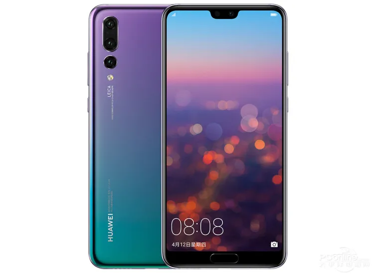 원래 Huawei P20 Pro 4G LTE 휴대 전화 6GB RAM 64GB 128GB ROM Kirin 970 Octa Core Android 6.1 "OLED 전체 화면 40MP AR IP67 NFC 4000mAh 지문 ID 스마트 휴대 전화