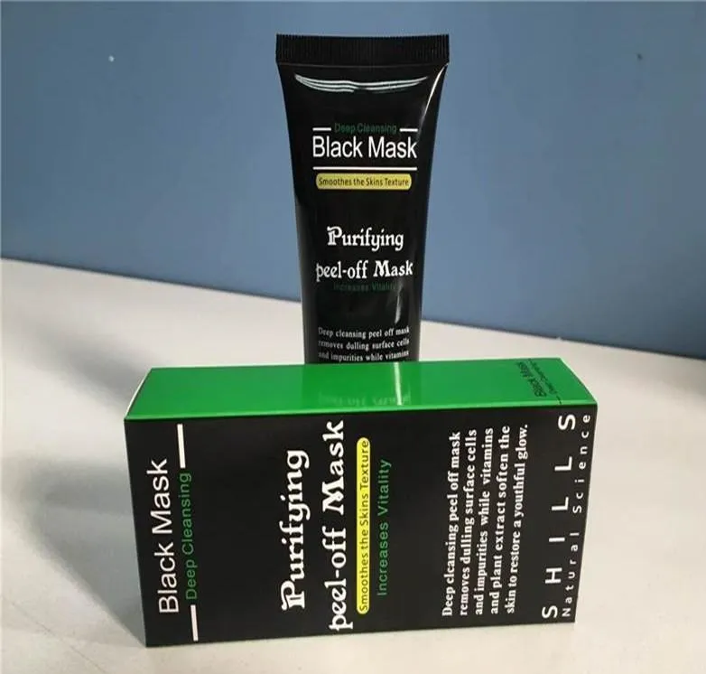 2018 Czarna maska ​​ssąca Anti-Aging 50ml podbiera głęboko oczyszczanie Oczyszczanie Odtórka Off Black Twarzy Maska Usuń maski łupkowe