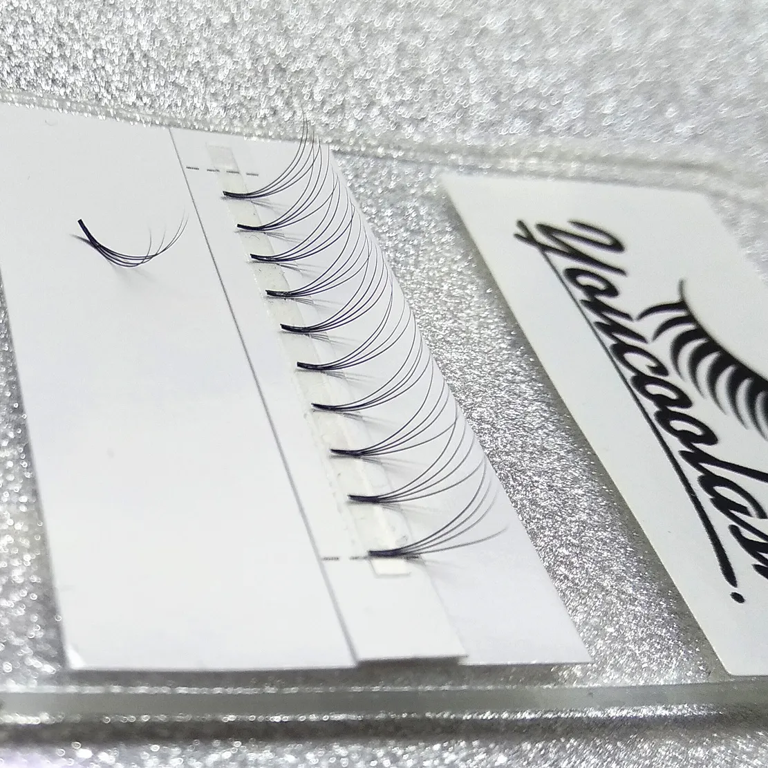 0.10厚さ初期4DボリュームファンEyelash extensionsハンドメイド高級4Dラッシュ品質8-15mm