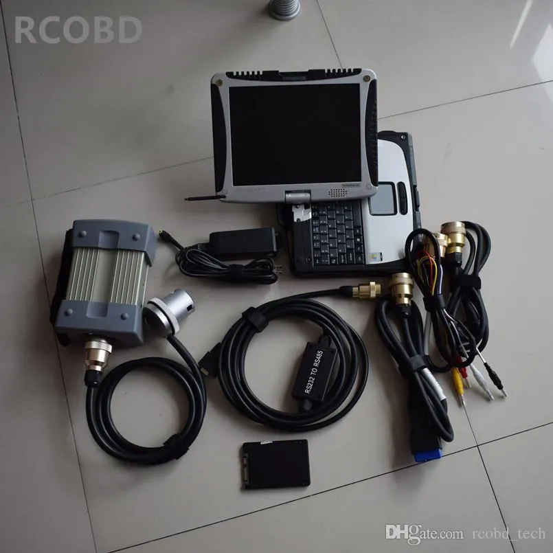 mb star c3 multiplexer cables professional diagnostic tool with ssd super sdd laptop cf19 touch screen toughbook full set