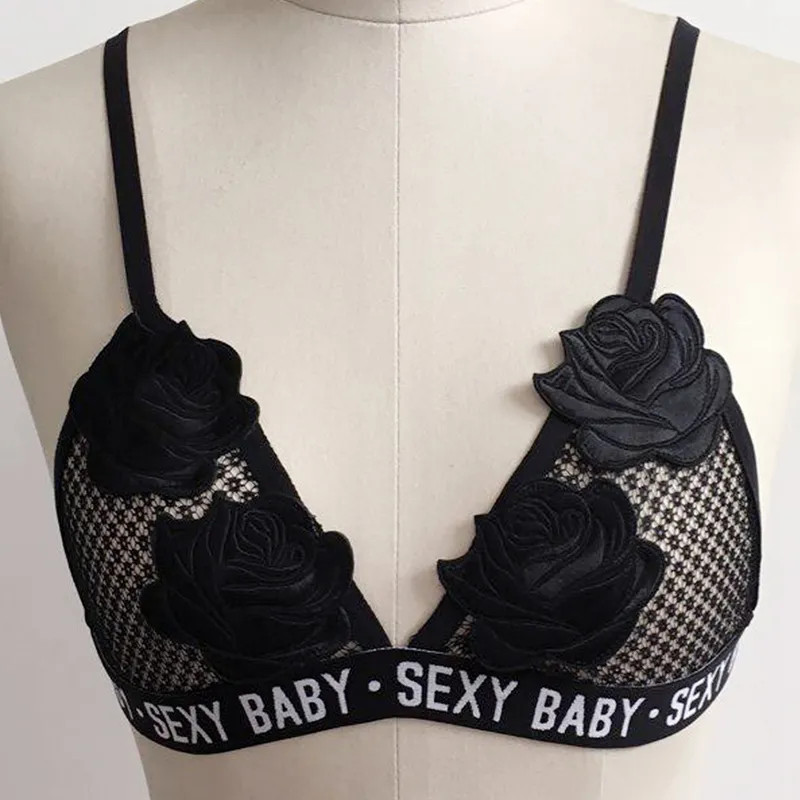 Women s Floral Lace Bralette Bra Summer Embroidery Bra Sheer Lace Bralette Sexy Bras Transparent Seamless Brassiere Brasier Mujer