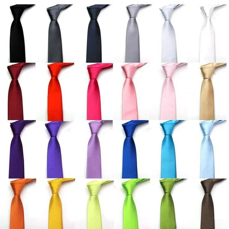 Marca de Moda Designer de Estilo 30 Gravatas De Seda para Homens Sólidos Celebridade Pajaritas Gravata Fino Mens Pescoço Gravata Skinny