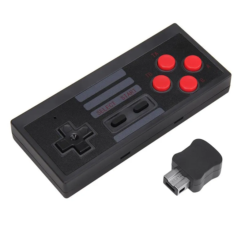 Mini Jogo Joystick Wireless Turbo Controller USB Plug and Play Gaming Gaming GamePad para Nes Classic Edition para Nintendo NS / lote