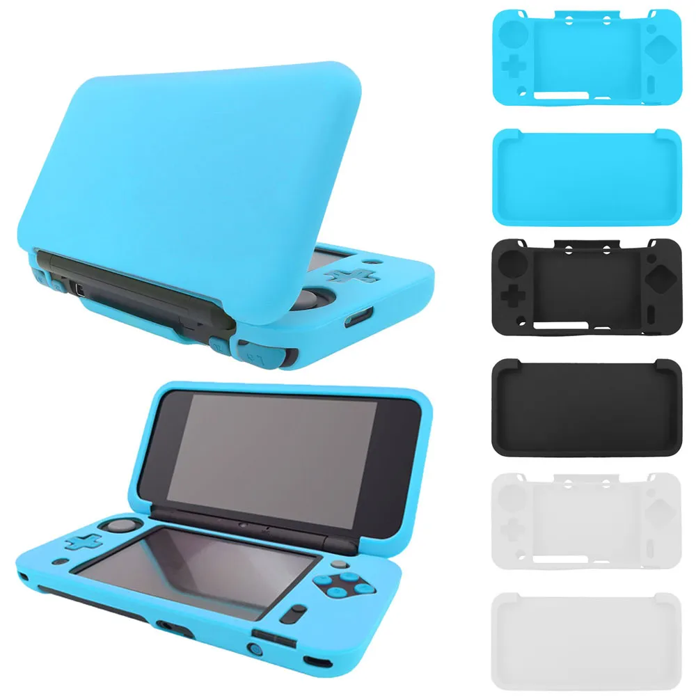 Protective Cover Skin Silicone Gel Rubber Soft sleeve Case for NEW 2DS LL XL New 2DSXL 2DSLL DHL FEDEX EMS FREE SHIP