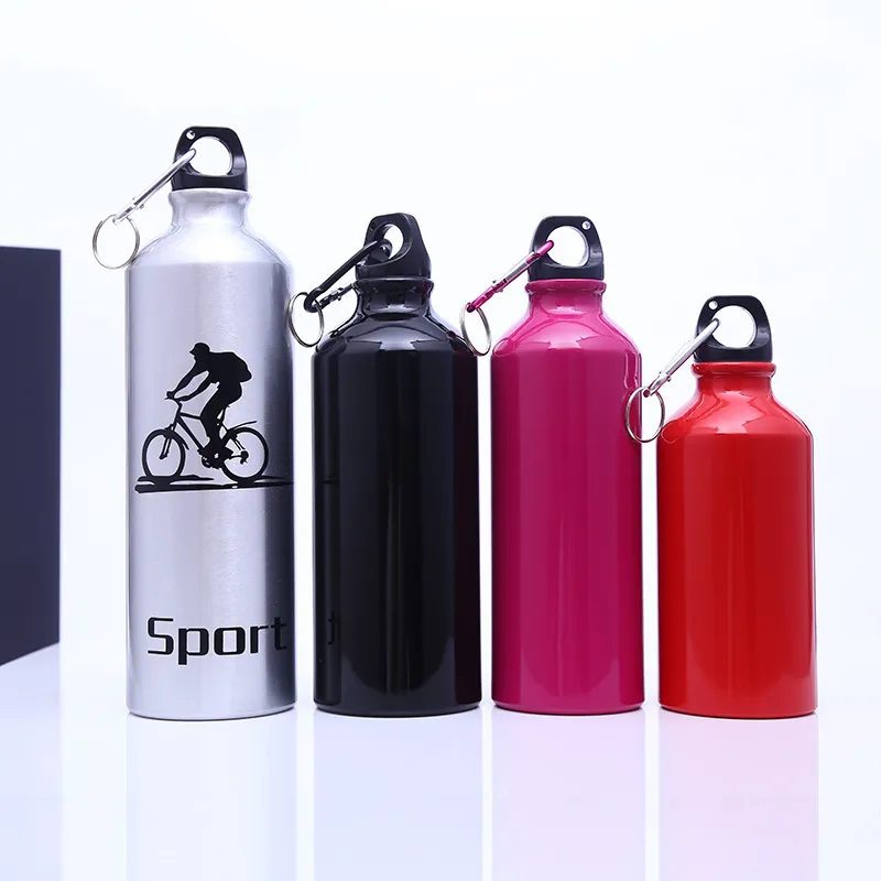 High Quality 300ml-750ml Large Capacity Cycling Camping Bicycle Sports Aluminum Alloy Water Bottle for Outdoor Sport 