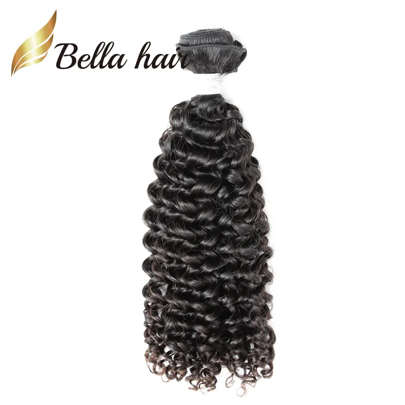 100% Grau 11A Top Grade One doador Trama de Cabelo Brasileiro Extensões de Cor Natural 3 pçs/lote Feixes Encaracolados Julienchina Bellahair