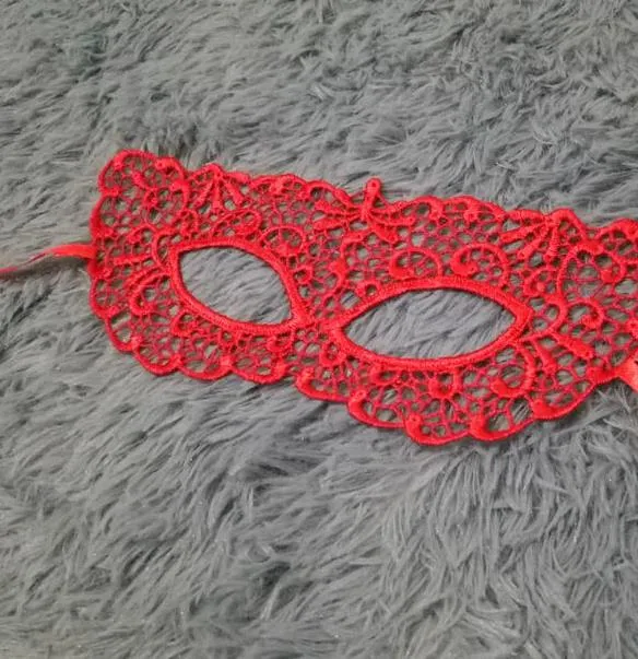 Venetiaans rood kanten filigraan maskerade bal masker gotisch feestmaskers carnaval eyemasker zwart witte fancy jurk prom8994790