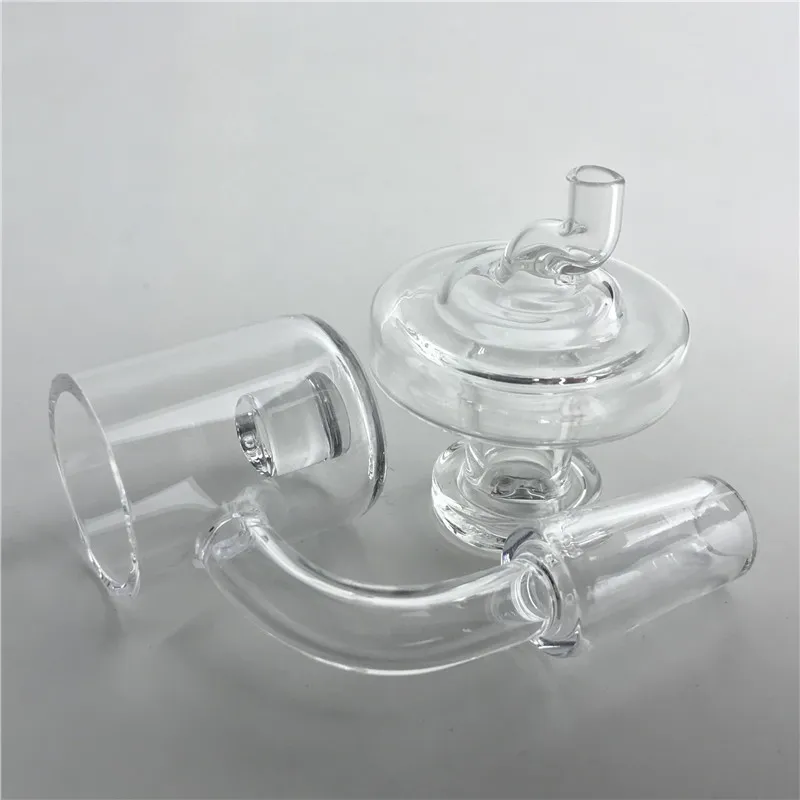 새로운 25mm 2mm 두께 코어 반응기 Banger Domeless 석영 손톱 10mm 14mm 남성 여성 45 90도 Evan 해안 유리 봉