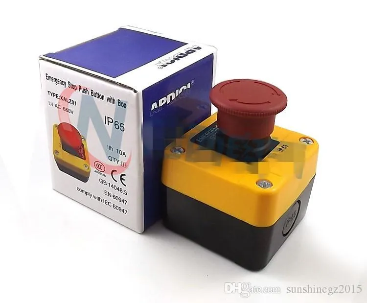 Nova alta qualidade 660 V Sinal Vermelho Interruptor de Parada de Emergência Interruptor de Botão IP65 À Prova D 'Água XB2 NB2 ES542 Frete grátis