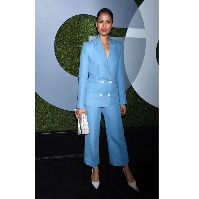Light Blue Double Breast Formal Pant Suit For Women Perfect For Mother Of  The Bride, Womens Formal Evening Gowns, And Wedding Guests From Lilliantan,  $105.41
