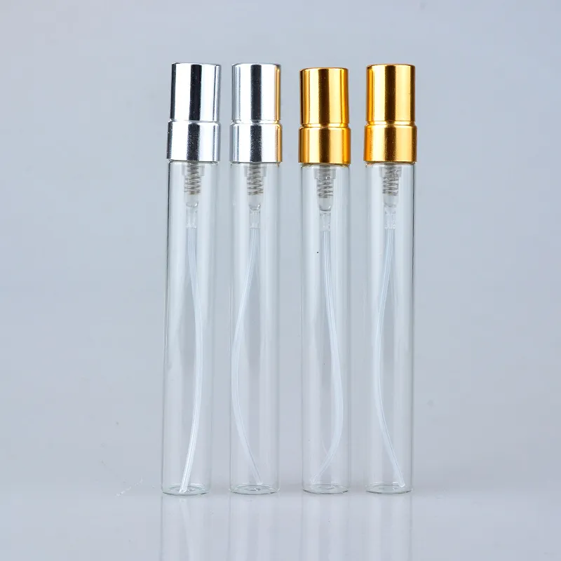 2ml 3 ml 5 ml 10 ml Spray szkła przezroczyste szklane butelki perfum butelek podróży Przenośne puste opakowania próbki pojemniki kosmetyczne z rozpylaczem aluminiowym