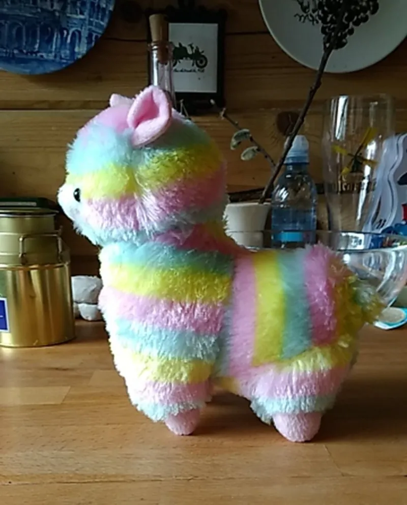 17 cm Alpaka Vicugna Pacos Plüschtier Japanisches weiches gefülltes Alpacasso Babytiere Alpakas Geschenke LA0491031012