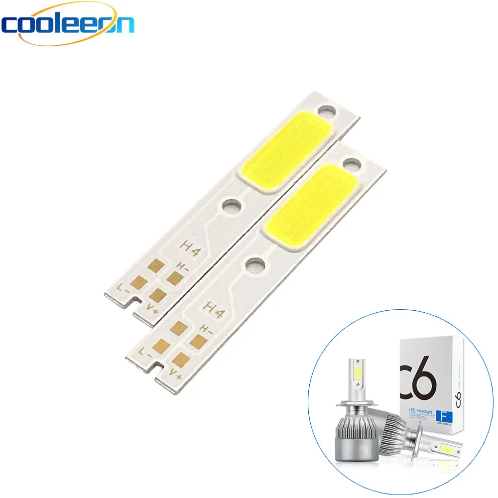 10st C6-strålkastare LED-chipljuskälla H1 H3 H4 H7 H11 880 9005 9012 Auto Headlamp COB-chip för C6-lampor