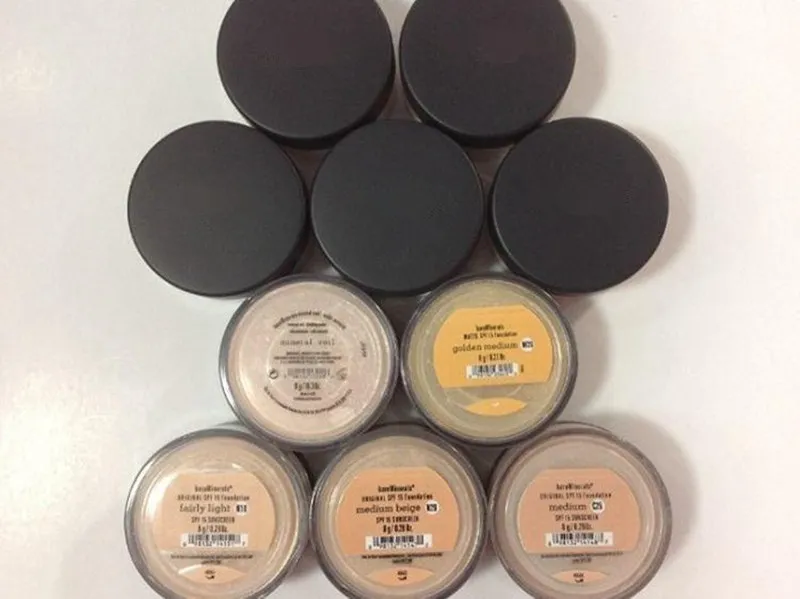 Makeup Minerals Foundation Loose Proszek 13Colors 8G C10 Targi / 8G N10 Dość światło / 8G Średni C25 / 8G Średni Beige N20 / 9G Welon mineralny DHL