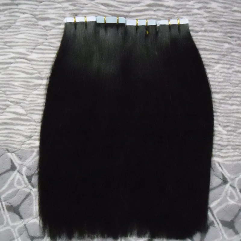 Tape In Hair Extension Natural color 200G/16 to 24 Inch Straight Remy Brazilian Hair Tape In Human Hair