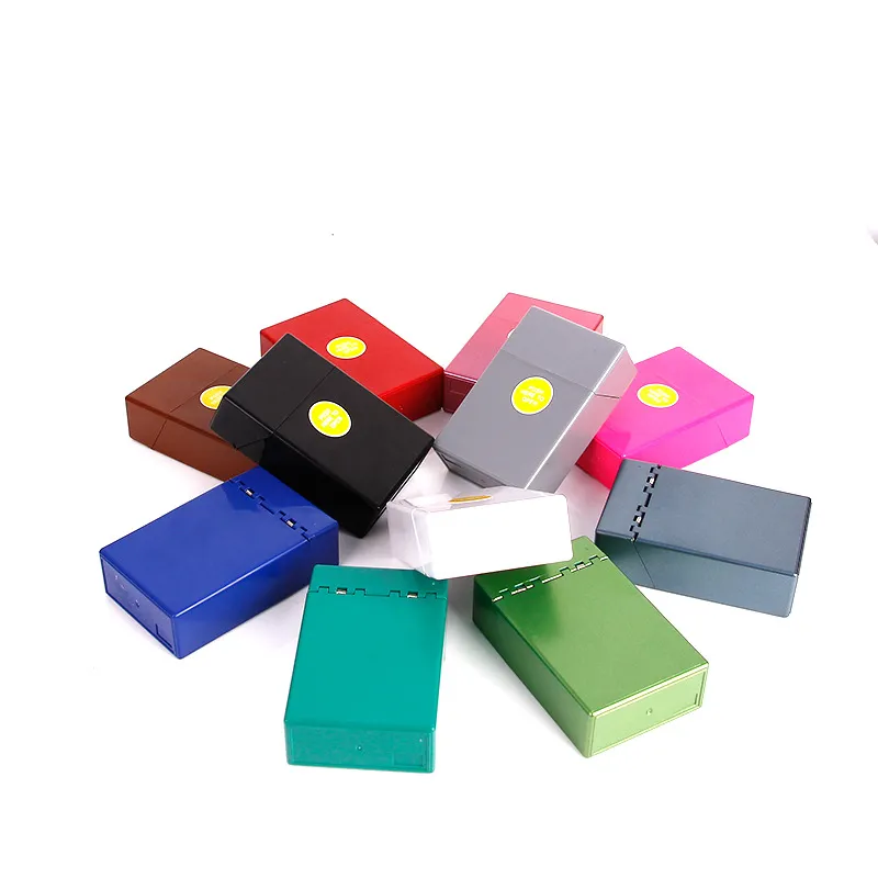 Special offer wholesale color automatic plastic cigarette case cigarette smoking spot colorful and creative personality