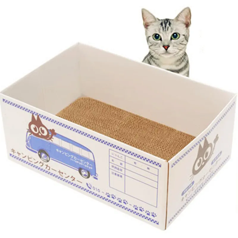 Cama para gato sales con caja de carton