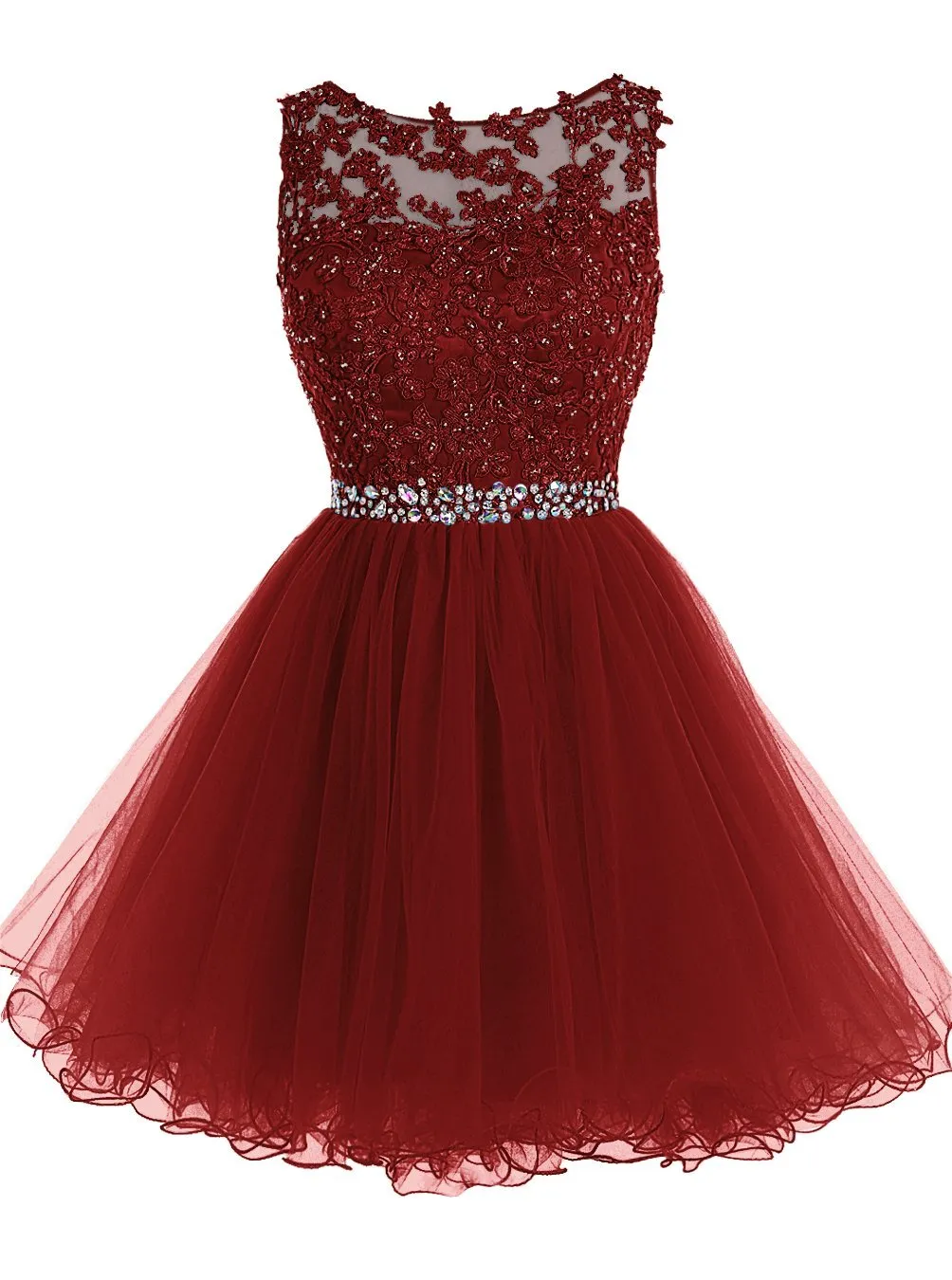 Short red sales puffy dress