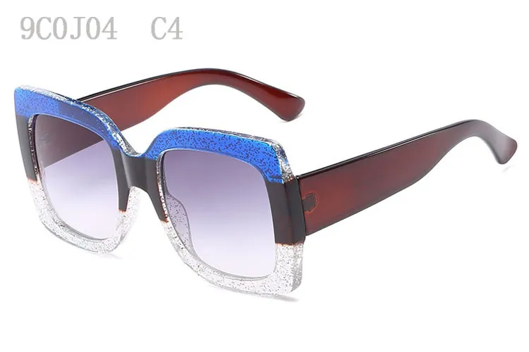 النظارات الشمسية نظارات شمسية للنساء مصمم النظارات الشمسية العصرية مكبرة المرأة ريترو فاخر جلاسيس الموضة المتضخم نظارة شمسية 9C0J04