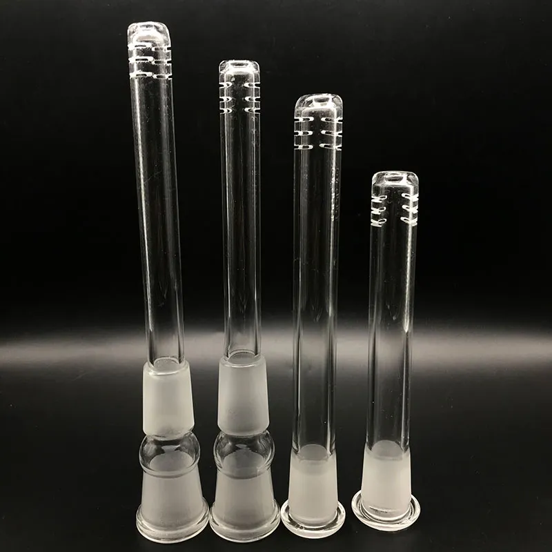 Glass Down Stem Adapters 2.0" to 6.0" Length 14mm 18mm Male Female Downstem Drop Down Adapters For Beaker Bongs Dab Rigs