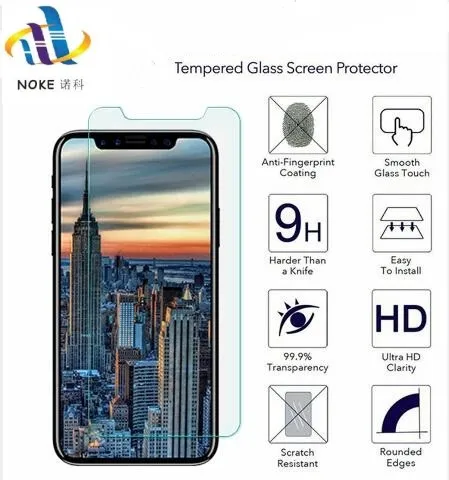 IPhone X 5 için temperli Cam 5 s se 7 Artı 9 H Sert 2.5D Ekran Koruyucu iPhone 6 6 s 8 Artı Perakende Paketi Olmadan Galaxy J3 Başbakan J3