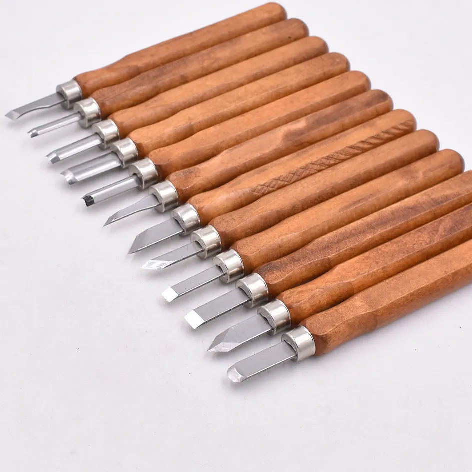 Wood Carving Tools Woodcut Knife Scorper Hand Cutter Set Woodworking Graver Hand Tool Chisel Gouges