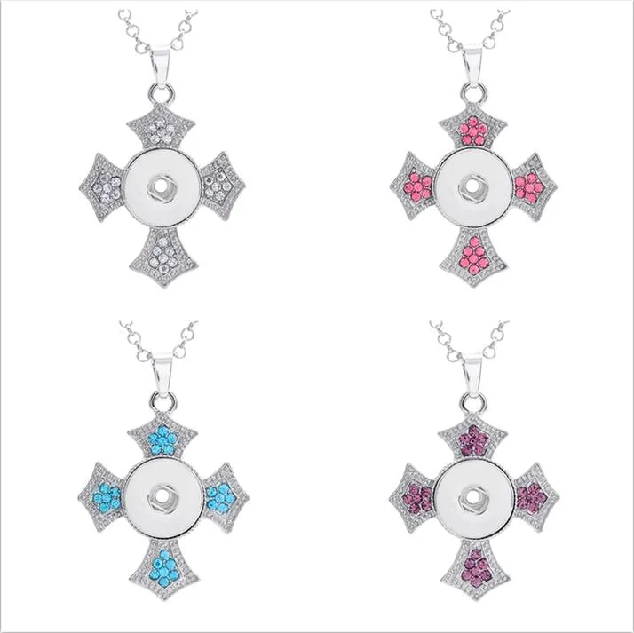 NOOSA croix collier gingembre Snap bijoux bouton pendentifs bijoux interchangeables avec chaîne en acier inoxydable NN-037