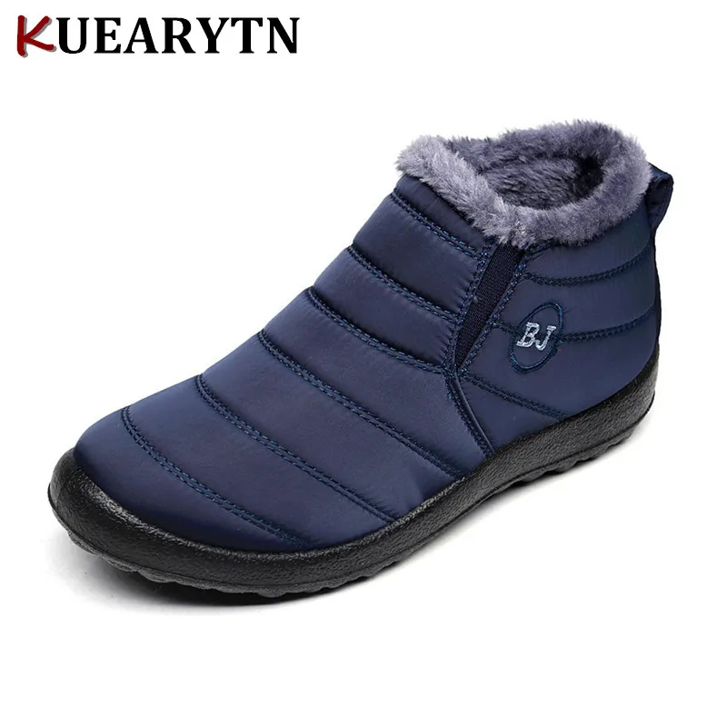 2018 New women Winter Shoes Solid Color Snow Boots Plush Inside Antiskid Bottom Keep Warm Waterproof Ski Boots Size 35-46