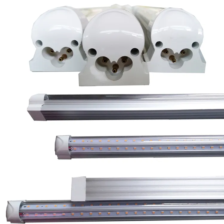 T8 Tube LED V -form Integrera 4ft 5ft 6ft 8ft dubbelsidan Power LED -rör Fabrikspris Kylare Dörrbelysning 100 lm