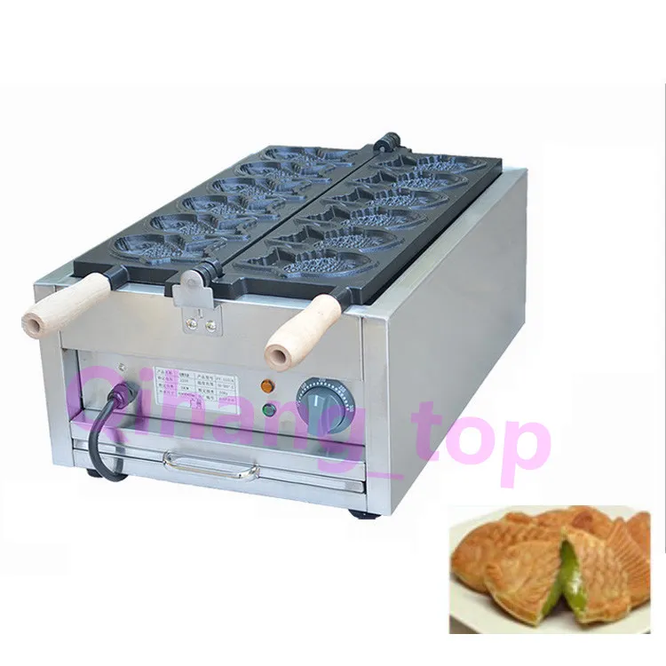 Matbearbetning Electric 6st 12 st japanska taiyaki-maskiner i Thailand/ 110V 220V kommersiell fisk taiyaki maker maskiner non-stick