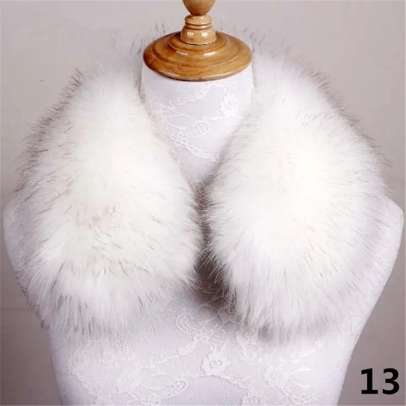 Moda Unisex Faux Fur Collar Scarf Szal Neck Mężczyźni Kobiety Wrap Steole Scarves Faux Fur Winter Collar OUC2156