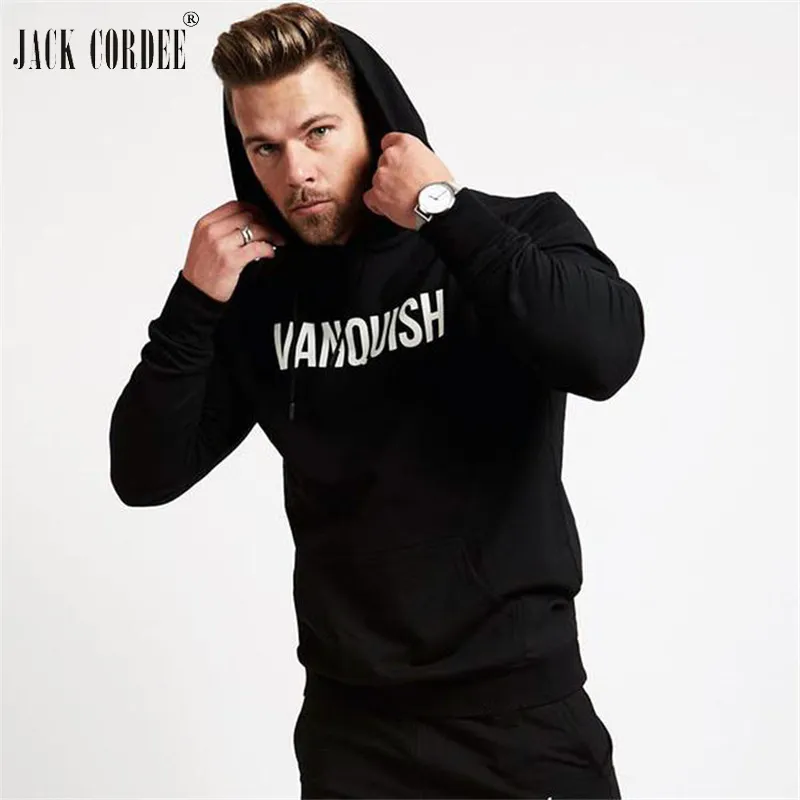 JACK CORDEE 2018 Fitness Sportwear Hoodies Sweatshirts Men Letter Sweat Homme Hoodie Tracksuits Sweatshirt Gyms Hoodies Jackets