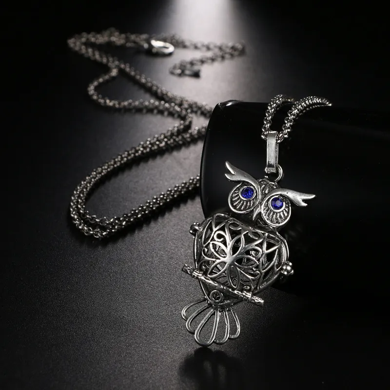 Owl Aromatherapy Diffuser Necklaces Animal Pendant Necklace Fashion Jewelry6959215