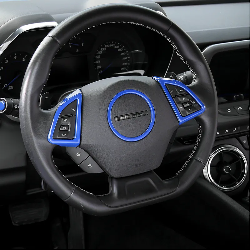 Steering Wheel car ABS Tampa decorativa Para Chevrolet Camaro 2017+ Car Styling Auto Acessórios Interior