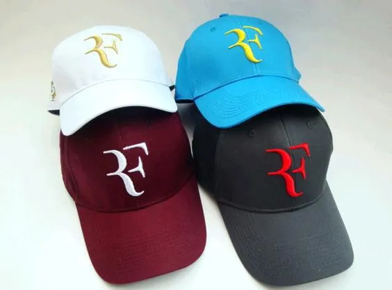 İlkbahar Sonbahar 2018 YENI 100% Pamuk Yeni 2016 Ilkbahar ve sonbahar Spor Kap Snapback kadınlar ve erkekler Beyzbol Şapkası Roger Federer RF Hibrid ...