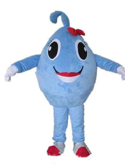2018 korting fabriek verkoop ventilatie blauwe bal mascotte COSUTME met grote ogen voor volwassenen om te dragen