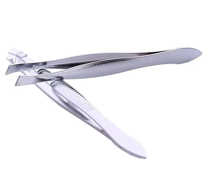 PINZETTA IN ACCIAIO INOX SOPRACCIGLIA CIGLIA PINZA PRECISIONE PELI DEPILAZIONE - Foto 8