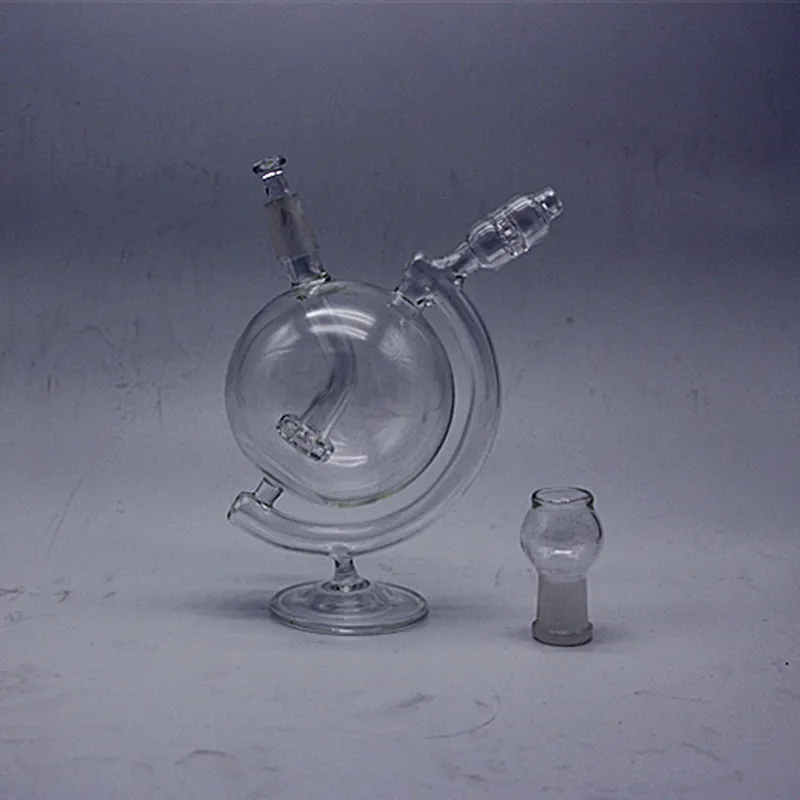 Neuer Kugelglas-Wasserrauch-Rückstaubohrer, dickes Glas, Höhe 20 cm, Fuge 18,8 mm.