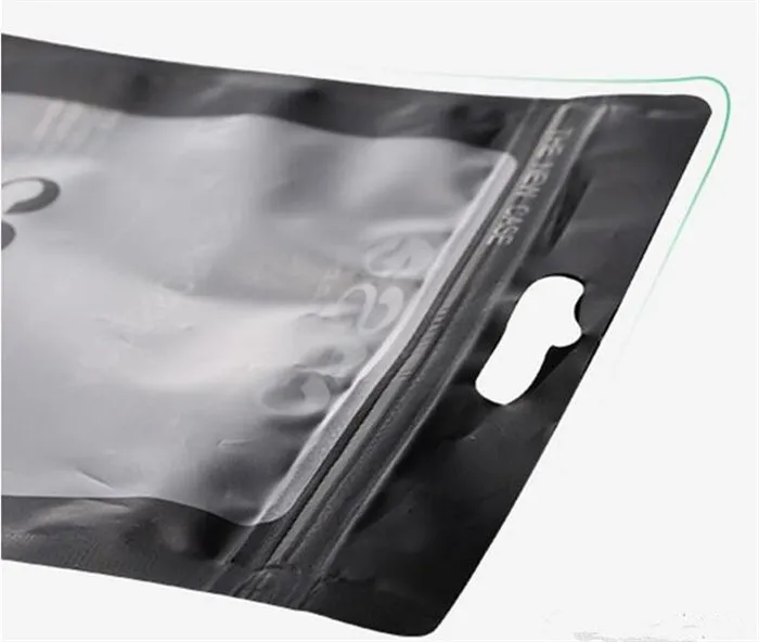 Uniwersalny 12 * 21cm Zip Lock Akcesoria Telefon komórkowy Case Słuchawki Matte Clear PCV Retail Packing Torba Pakowanie Torba