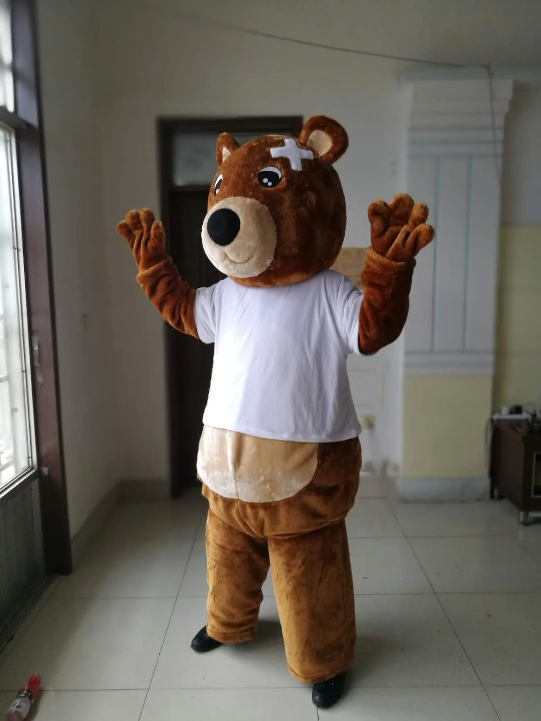 Brown teddy bear mascot costume Character Costume Adult Size free shipping