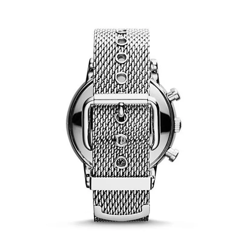 Orologio Uomo Lusso AIYISHI - Cronografo Al Quarzo In Acciaio Inox Dorato, Quadrante Grande 44mm Con Numeri Romani, Impermeabile 30m